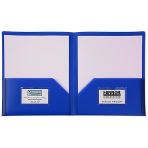 Additional Image 1 - a blue folder with white paper