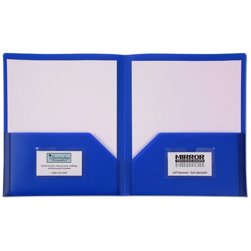 Additional Image 1 - a blue folder with white paper