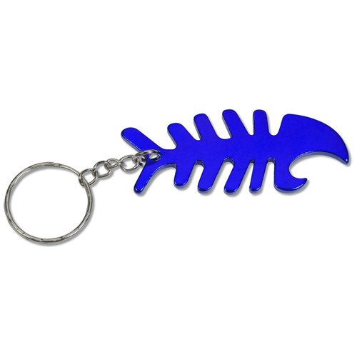 Additional Image 4 - a key chain with a blue fish bone