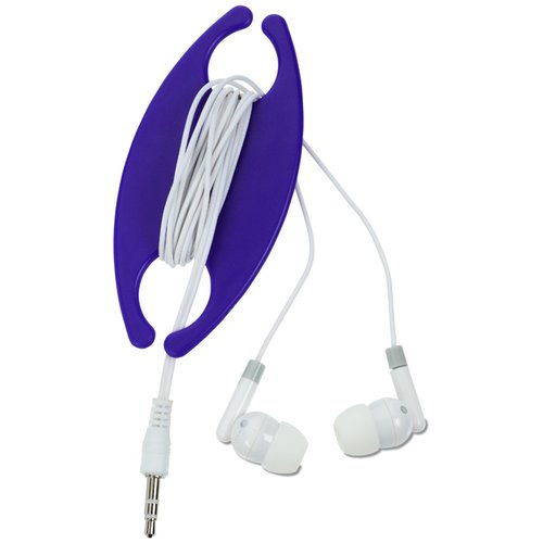 Additional Image 2 - a blue and white earbuds