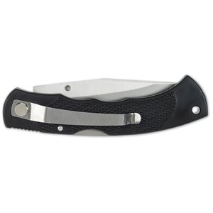 Additional Image 1 - a black and silver pocket knife