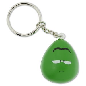 Additional Image 1 - a green key chain with a face on it