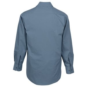 Additional Image 1 - a back view of a blue shirt