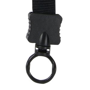 Additional Image 2 - a black lanyard with a black ring