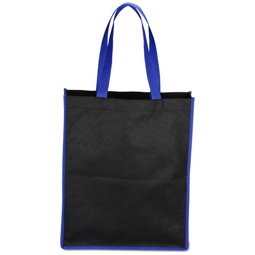 Additional Image 1 - a black bag with blue handles