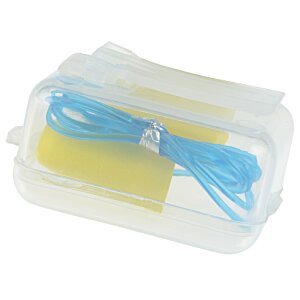 Additional Image 2 - a plastic container with a yellow sponge and blue cord