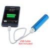 View Image 2 of 3 of Cylinder Power Bank – Silver – 2200 mAh