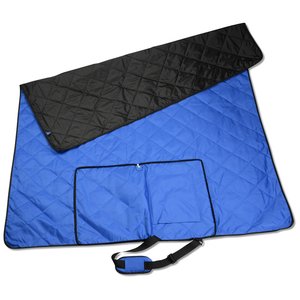 Additional Image 3 - a blue and black blanket
