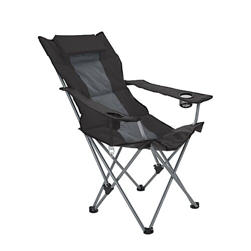 Additional Image 2 - a blue folding chair with a drink on it