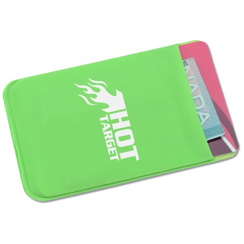 Additional Image 1 - a green card holder with white text