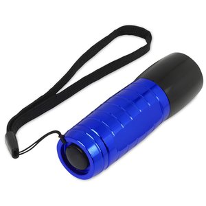 Additional Image 2 - a blue flashlight with a strap