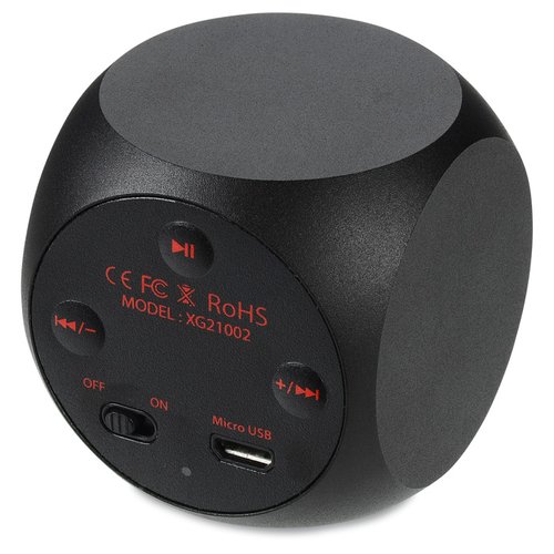 Additional Image 4 - a black cube with red text