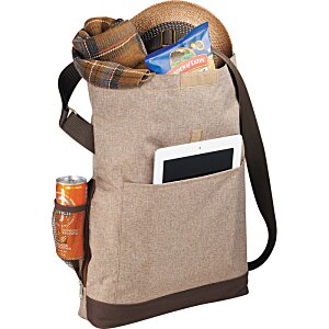 Additional Image 1 - a backpack with a bag and a book