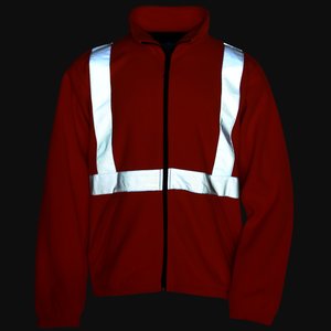 Additional Image 4 - a red jacket with white stripes