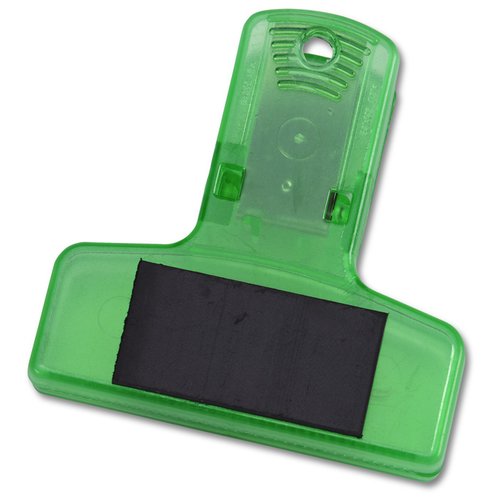 Additional Image 1 - a green clip with a black label