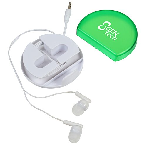 Additional Image 2 - a white earbuds and a green case