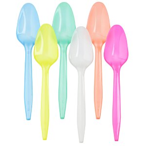 Additional Image 7 - a group of colorful plastic spoons