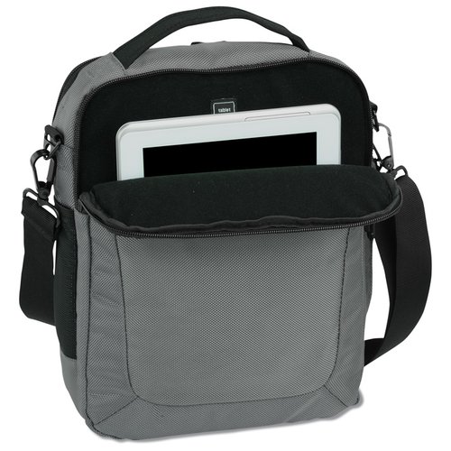 Additional Image 1 - a grey and black bag with a tablet inside