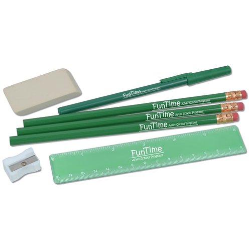Additional Image 1 - a group of green and white pencils
