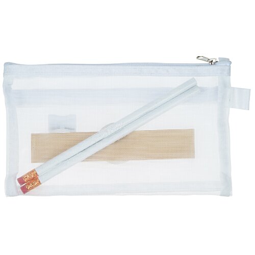 Additional Image 2 - a transparent zippered bag with a pencil