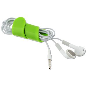 Additional Image 2 - a green earbuds with a white cord