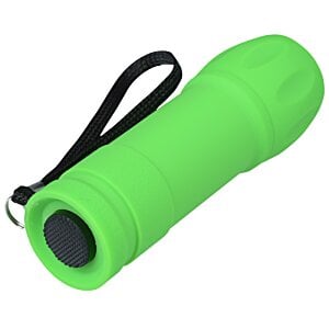 Additional Image 1 - a green flashlight with a black strap