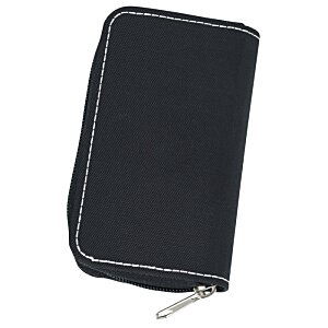 Additional Image 2 - a black wallet with a white string