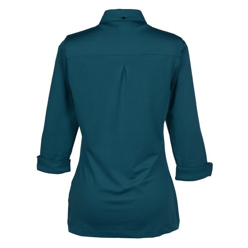 Additional Image 1 - a back of a blue shirt