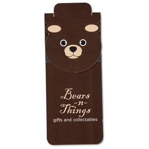 Additional Image 2 - a brown bookmark with a bear face