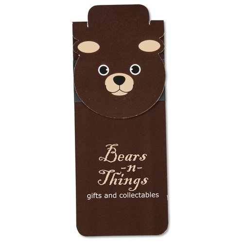 Additional Image 2 - a brown bookmark with a bear face