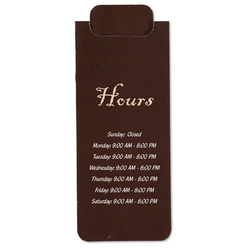 Additional Image 3 - a brown rectangular object with white text