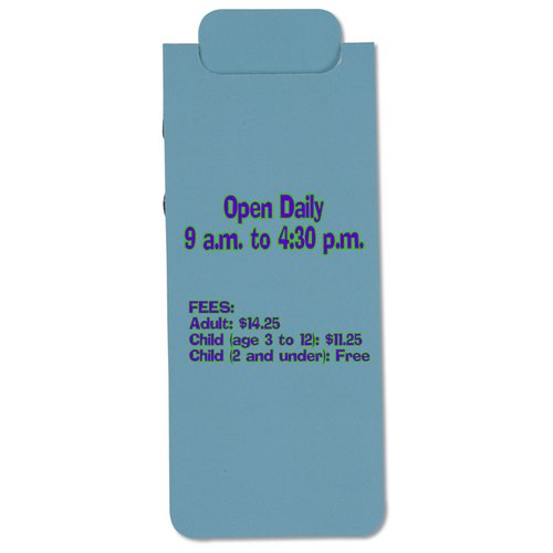 Additional Image 2 - a blue rectangular object with black text