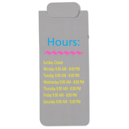 Additional Image 2 - a grey rectangular object with yellow and pink text