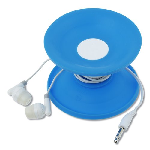 Additional Image 1 - a blue spool of headphones