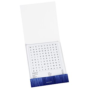 Additional Image 1 - a clear plastic and blue plastic holder