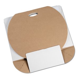 Additional Image 2 - a brown circle with a white label