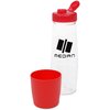 View Image 2 of 4 of PolySure Sip and Pour Water Bottle with Flip Lid - 28 oz. - Clear
