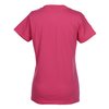 View Image 2 of 2 of Anvil Ringspun 4.5 oz. V-Neck T-Shirt - Ladies' - Colors - Embroidered