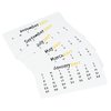 a group of white papers with black letters