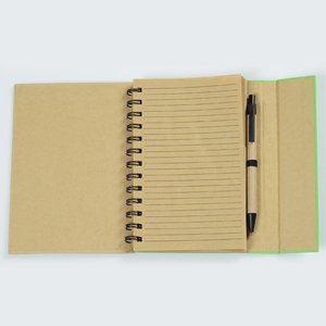 Additional Image 1 - a brown notebook with a black spiral bound