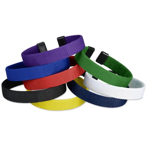 Additional Image 1 - a stack of colorful bracelets