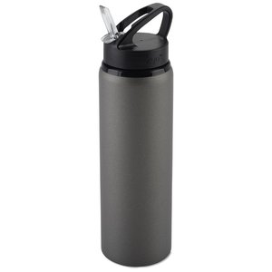 Additional Image 2 - a black water bottle with a straw