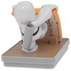 a white robot on a white background