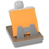 a yellow paper in a stand