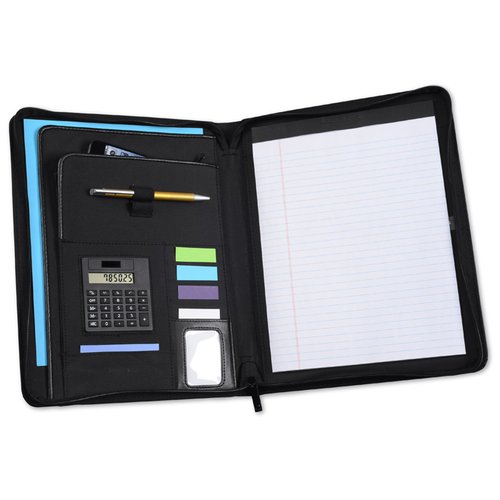 Additional Image 2 - a black folder with a white paper and a pen