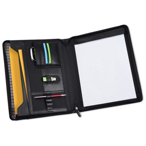 Additional Image 2 - a black and yellow folder with a white paper inside