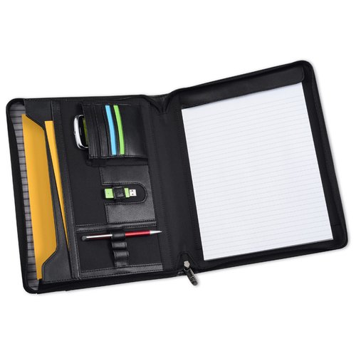 Additional Image 2 - a black and yellow folder with a white paper inside