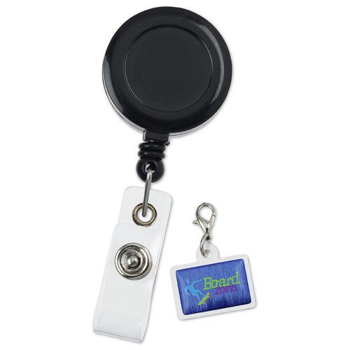 Additional Image 2 - a black badge with a white tag