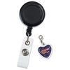View Image 2 of 5 of Retractable Badge Holder Charm - Heart