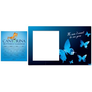 Additional Image 2 - a blue and black rectangular frame with butterflies